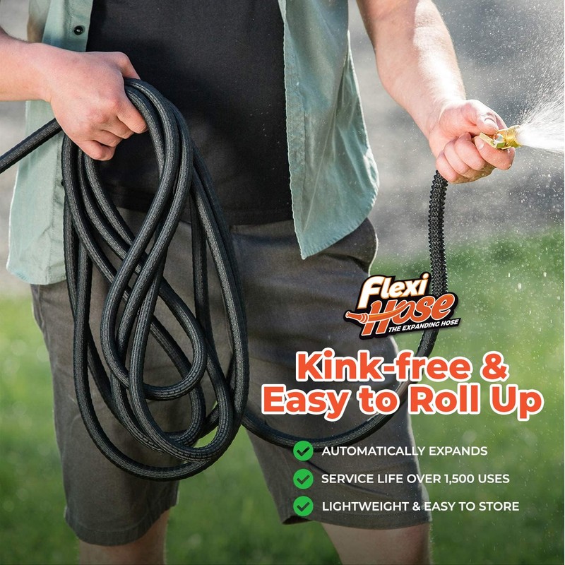 Flexi Hose Lightweight Expandable Garden Hose, 100FT -Retractable Garden Hose,