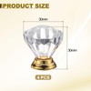 sourcing map Toilet Tank Button, Crystal Toilet Button Replacement for