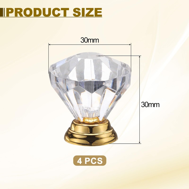 sourcing map Toilet Tank Button, Crystal Toilet Button Replacement for