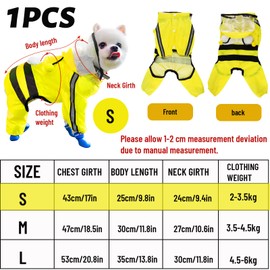 dellyy Pet Raincoat, Carnival Pet Clothing, Suitable for Small and Medium Dogs (Bee, S)