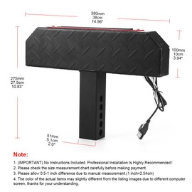 Heavy-Duty Hitch Step for 2" Receiver, 108 LED Brake Light (5 Modes), Powder Coated Steel, 500lbs Capacity, Work for Motorcycle, Off Road, Mountain Bike, ATV, Golf Carts and More