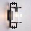 ZUIMEITIANS Modern Black Glass Wall Sconce with Super Clear Tempered