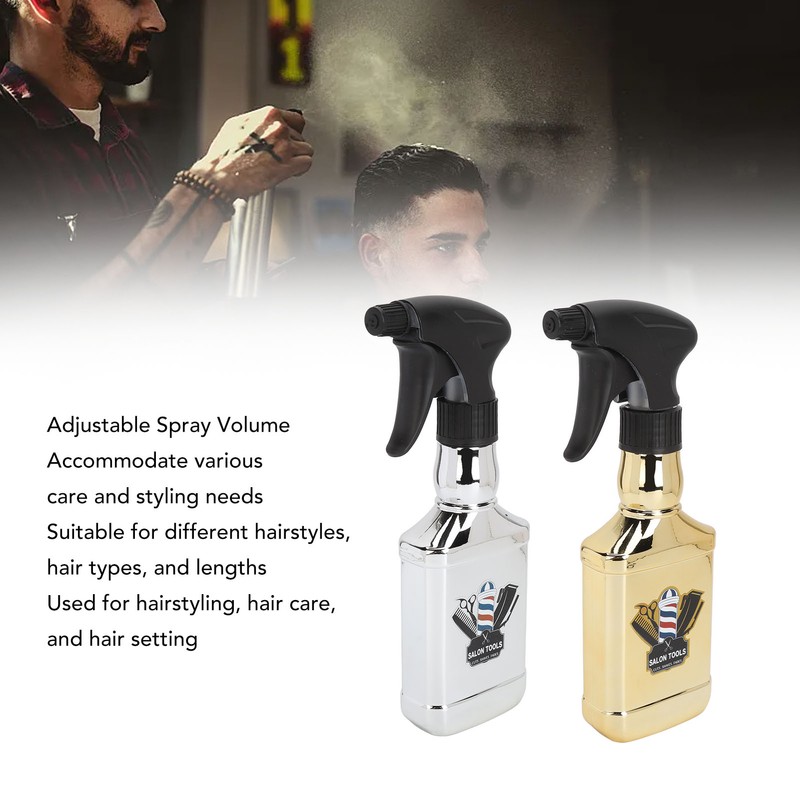 2pcs Empty Spray Bottles 500ml Adjustable Spray Fine Mist Hair