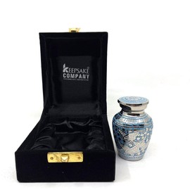 Blue Mini Urn/Small Urns/Keepsake urn/Cremation Keepsakes for Ashes/Ash Holders for Human Ashes from Keepsake Company