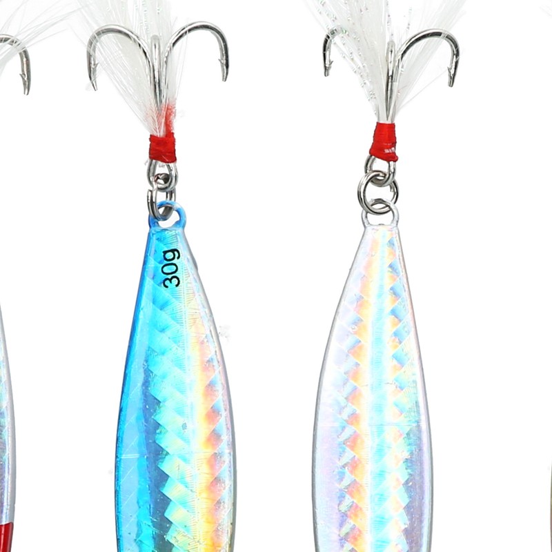 Long Shot Iron Plate Artificial Spoon Metal Lure Bait Set