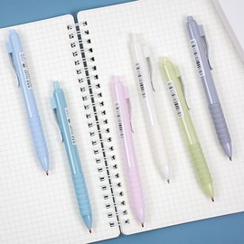 COLNK Black Fine Retractable Gel Ink Rollerball Pens 0.5mm Comfortable Grip for School Writing Note Taking & Office Supplies (Pack of 6)