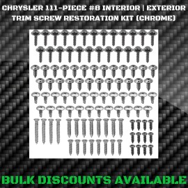 Mopar Replacement Chrysler Car / Truck Interior Exterior Molding Engine Bay Trim SCREWS #8 CHROME
