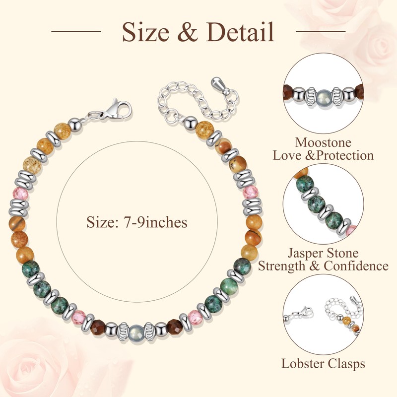 Daughter Gifts from Mom, Moonstone Daughter Bracelets Daughter Gifts