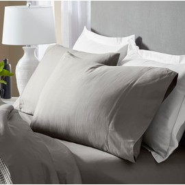 Boll & Branch Signature Hemmed Pillowcase Set - Standard, Stone - 100% Organic Cotton - 2 Luxe Buttery Soft Pillowcases from Threads