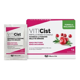 Viticist Mirtillo Rosso Integratore 14 Buste - Favorisce la Funzione delle Vie Urinarie
