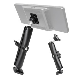 xik Heavy-Duty Carplay Screen Mount with AMPS Standard Hole Aluminum Rhombic Base, [4-Button Lock] 17-25mm Ball Mount, Compatible with Ram b Size Installation System
