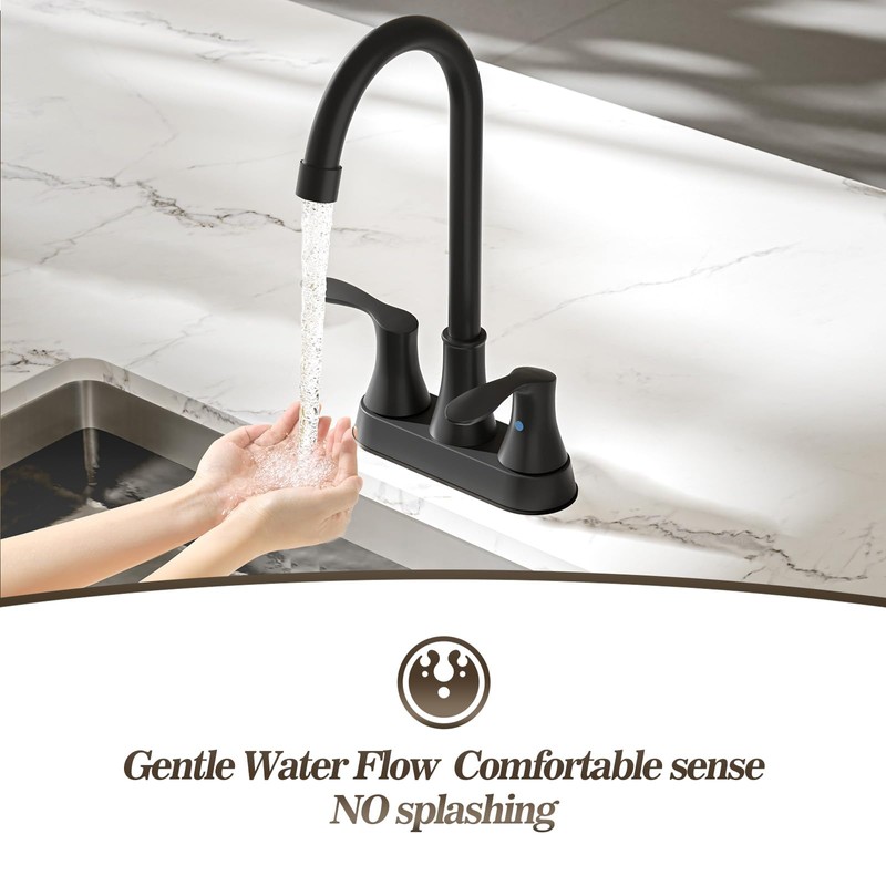 Phiestina Bar Sink Faucet 4 Inch Centerset Deck Mount,2 Hole