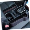 BUGUUYO 2Pcs Car Seat Gap Filler Storage Pockets Durable Black