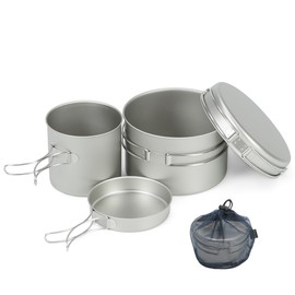 Belmont BM-094 Titanium Cooker Deep 4-Piece Set (Case Included) Made in Japan Tsubame Sanjo