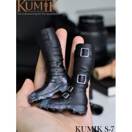 kumik 1/6 kumik male shoes Black Military Combat horse riding boot for hot toys USA