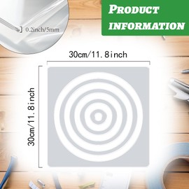 beinkmake Multi Circle Router Template Acrylic Clear Valet Tray Router Template for Woodworking Drawing Inlay Templates Charcuterie Board Handicraft Decorative 11.8x11.8 inch