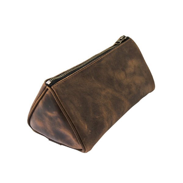 Soft Leather Travel Dopp Kit for Toiletries Handmade by Hide