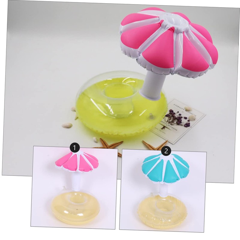 LABRIMP 3 Pack PVC Floating Drink Coasters Inflatable Coasters for