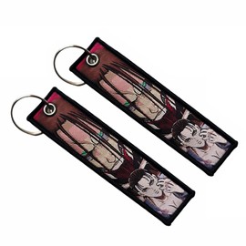 DEIMIT 1 Pack Embroidered Keychains Anime Jet Tag Key chain for Motorcycles Scooters ATV Car Gift for Men Women Kids A-JS17-6