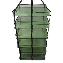 Grow1 Large Square Drying Rack 6 Layer, 5 Feet