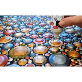Viva Decor® Blob Paint Glitter (Copper, 90 ml) Ready-to-Use Paints for Blob Painting/Dot Painting Art - Dotting Tool for Canvas, Mandala etc. - Made in Germany