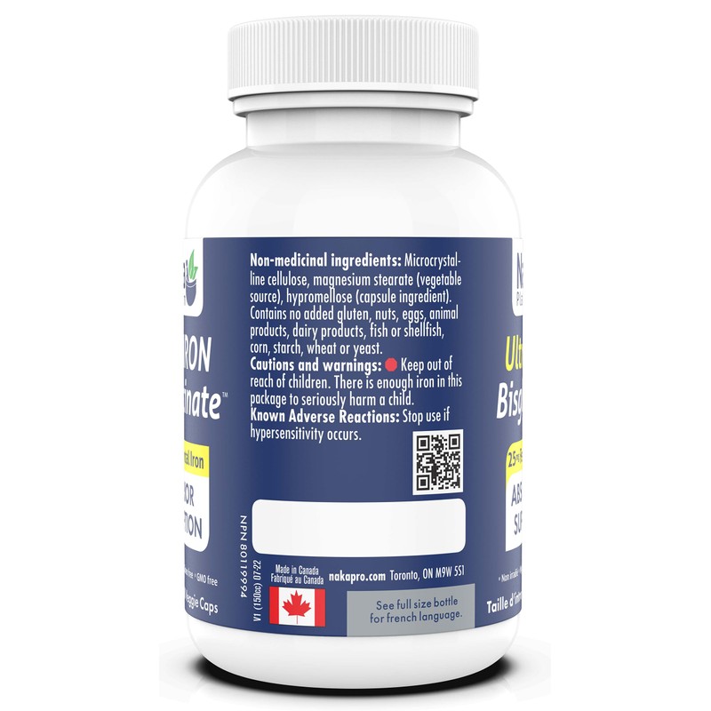 Naka Platinum HEME IRON 11 mg Elemental Iron superior absorption