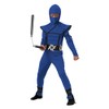 Child Blue Stealth Ninja Costume Large