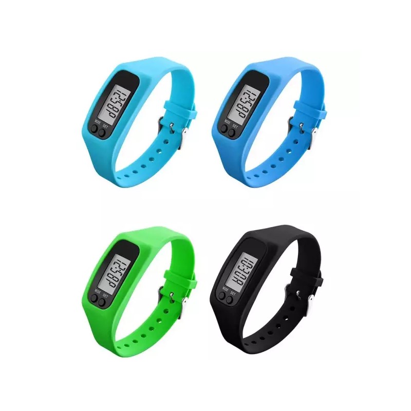(수량:연핑크)손목시계 겸용 만보계 방수 칼로리 만보기 이동거리 (Pink) Wrist Watch