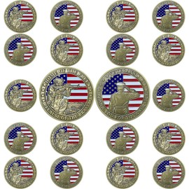 20 PCS Military Veterans Thank You for Your Service Challenge Coin Commemorative Appreciation Gifts for Soldiers