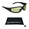 Bikershades Bifocal Safety Motorcycle Glasses Night Yellow Z87 +2.00
