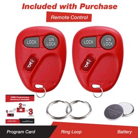 KeylessOption Keyless Entry Remote Control Car Key Fob Replacement for 15732803 (Pack of 2)