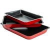 Roasting Tray 3-Piece Set: Non-Stick Deep Oven Baking Tray Set