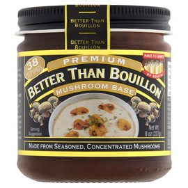 Better Than Bouillon Premium Mushroom Base, Made from Seasoned & Concentrated Mushrooms, Makes 9.5 Quarts of Broth, 38 Servings 8 Ounce (Pack of 4)