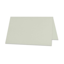 100 Place Cards Natural White Ribbed 10 x 10 cm Unfolded - Folded 10 x 5 cm 240 g/m² Very Stable Quality Folded in the Middle Ideal for Name Badges Glüxx-Agent