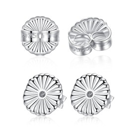 925 Sterling Silver Hypoallergenic Secure Earring Backs (4pcs)
