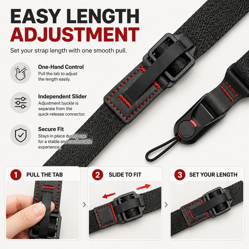Quick Release Camera Shoulder Strap for DSLR and Mirrorless Cameras