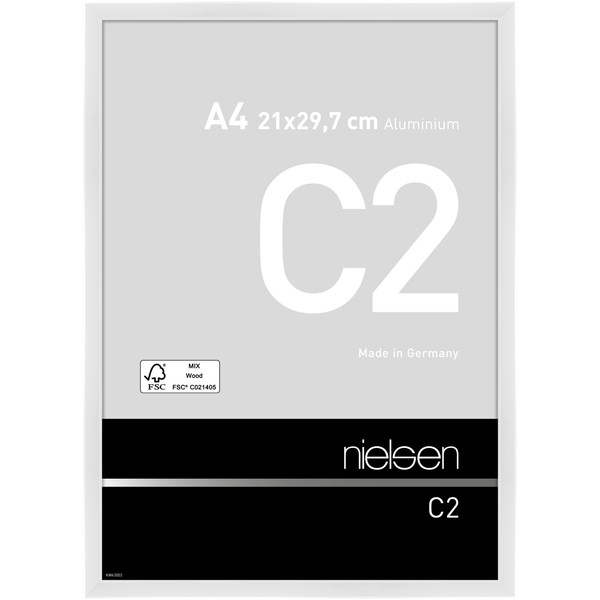 Nielsen C2 Glossy White A4/ 21 x 29.7 cm, Aluminium
