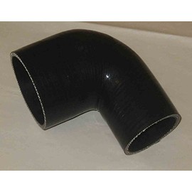 Black 2" to 2.75 Inch 90 Degree Silicone Elbow Reducer Hose Coupler Intercooler Pipe Turbo