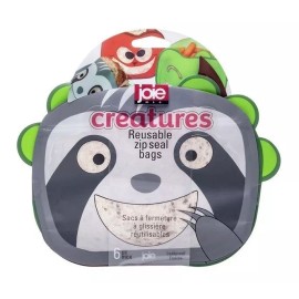 Joie Bolsas Resellables Zipper Joie Para Lunch Niños 6 Piezas