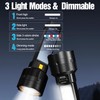 MVIOCS LED Flashlight Solar/Rechargeable, Powerful Flashlight Torch with 3 Modes,