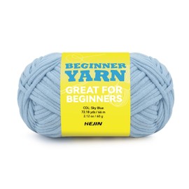60g Blue Yarn for Crocheting and Knitting;66m (72yds) Cotton Yarn for Beginners with Easy-to-See Stitches;Worsted-Weight Medium #4;Cotton-Nylon Blend Yarn for Beginners Crochet Kit Making