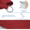 E&K Sunrise 12' x 12' Waterproof Sun Shade Sail-Red Rectangle