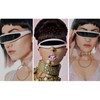 KFPH Futuristic Narrow Sunglasses Robot Space Rave Glasses Personality Cosplay
