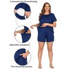 SWOMOG Women 3Pcs Maternity Pajama Set Nursing Pjs Pregnancy Set
