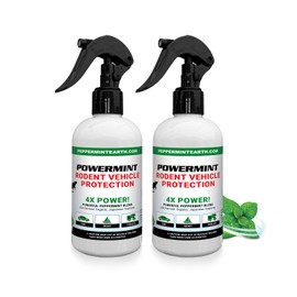 Powermint 8 Oz Peppermint Oil Rodent Vehicle Protection Spray 2-Pack - for Vehicle Engines and Interiors - Cars, Trucks, RVs, and Boats