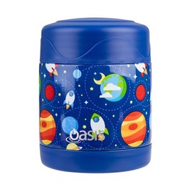 Oasis Stainless Steel Double Wall Insulated Kid's Food Flask 300 ml - Outer Space