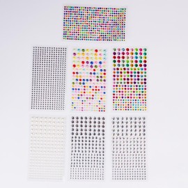 8 Blätter Glitzersteine Gesicht, Glitzersteine Selbstklebend, Strasssteine Gesicht, klar Flatback Strasssteine für Nagel, Strasssteine Kristall Runde Edelsteine, für Festival Karneval Make Up