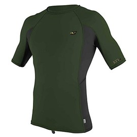 Oneill Débardeur à Manches Courtes Premium Skins - Olive Foncé - Protection Solaire UV à Dry Rapide et Properties SPF, black