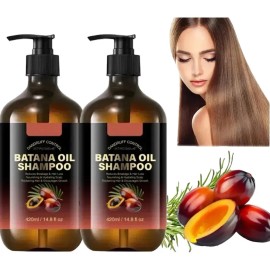 2pcs Batana Oil Shampoo, Batana Shampoo With Rosemary Extract, Champú De B Atana, Champú De Batana Para La Caida Del Cabello, Nourishes And Regenerate