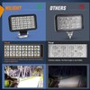 Nilight 4.4 Inch Square Utility LED Work Light W/Integrated Toggle